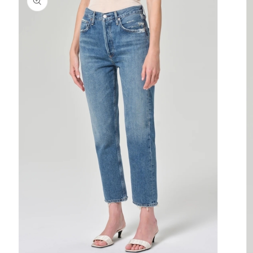 AGOLDE Riley High Rise Straight Crop Jeans - Picture 4 of 14